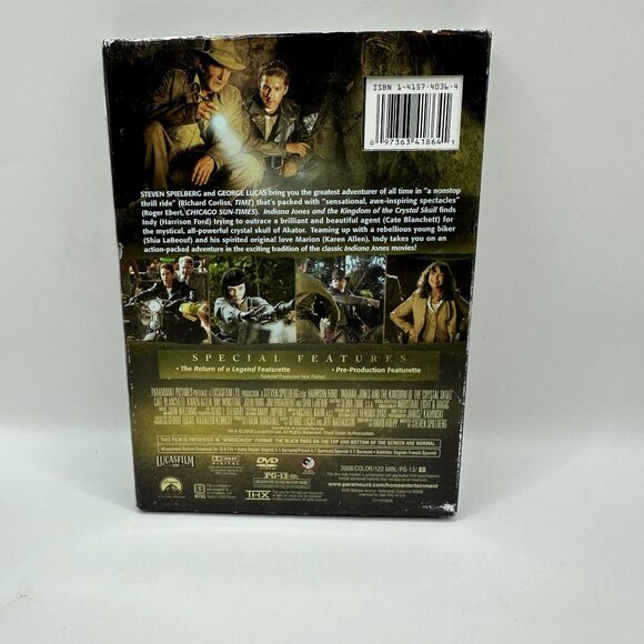 Indiana Jones And The Kingdom Of The Crystal Skull DVD 2008 PG-13 Harrison Ford - Picture 2 of 4